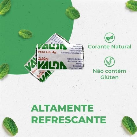 Goma de Mascar Valda Sabor Mentol, Eucaliptol e Timol 6 Tabletes - Imagem 2
