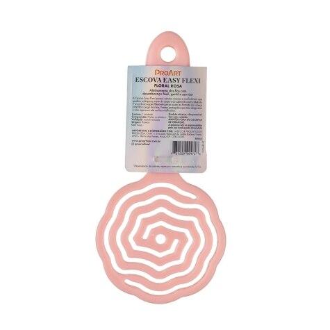 Escova de Cabelo Floral Proart Easy Flexi Rosa - Imagem 4