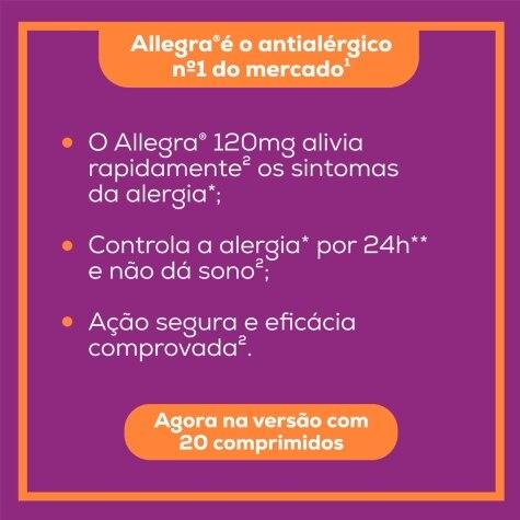 Allegra 120mg 20 Comprimidos - Imagem 4