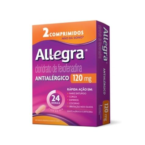 Allegra 120mg 2 Comprimidos - Imagem 1
