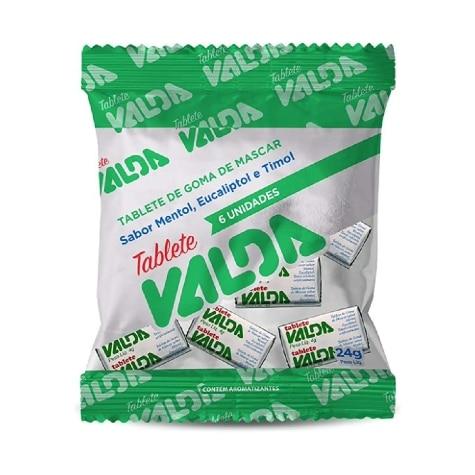 Goma de Mascar Valda Sabor Mentol, Eucaliptol e Timol 6 Tabletes - Imagem 1