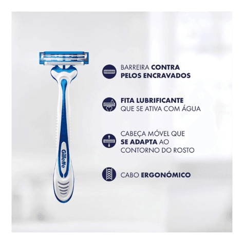 Aparelho de Barbear Gillette Derma Proteção 2 Unidades - Imagem 3