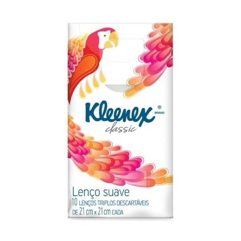 1 Unidade Lenços de Papel Kleenex Classic Bolso 10 Folhas - Imagem 3