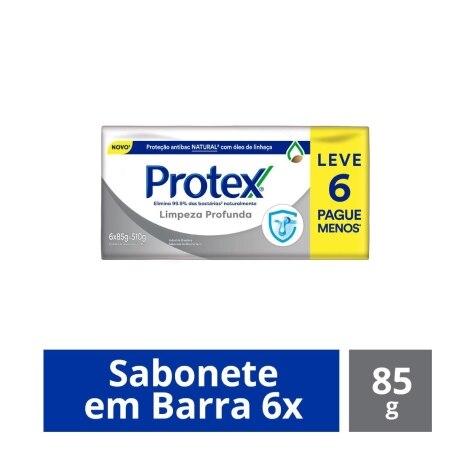 Sabonete Antibacteriano Barra Protex Limpeza Profunda Leve 6 Pague Menos 85g - Imagem 2