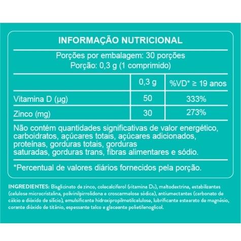 D-Zinc 2.000UI + 30mg 30 Comprimidos Revestidos - Imagem 2