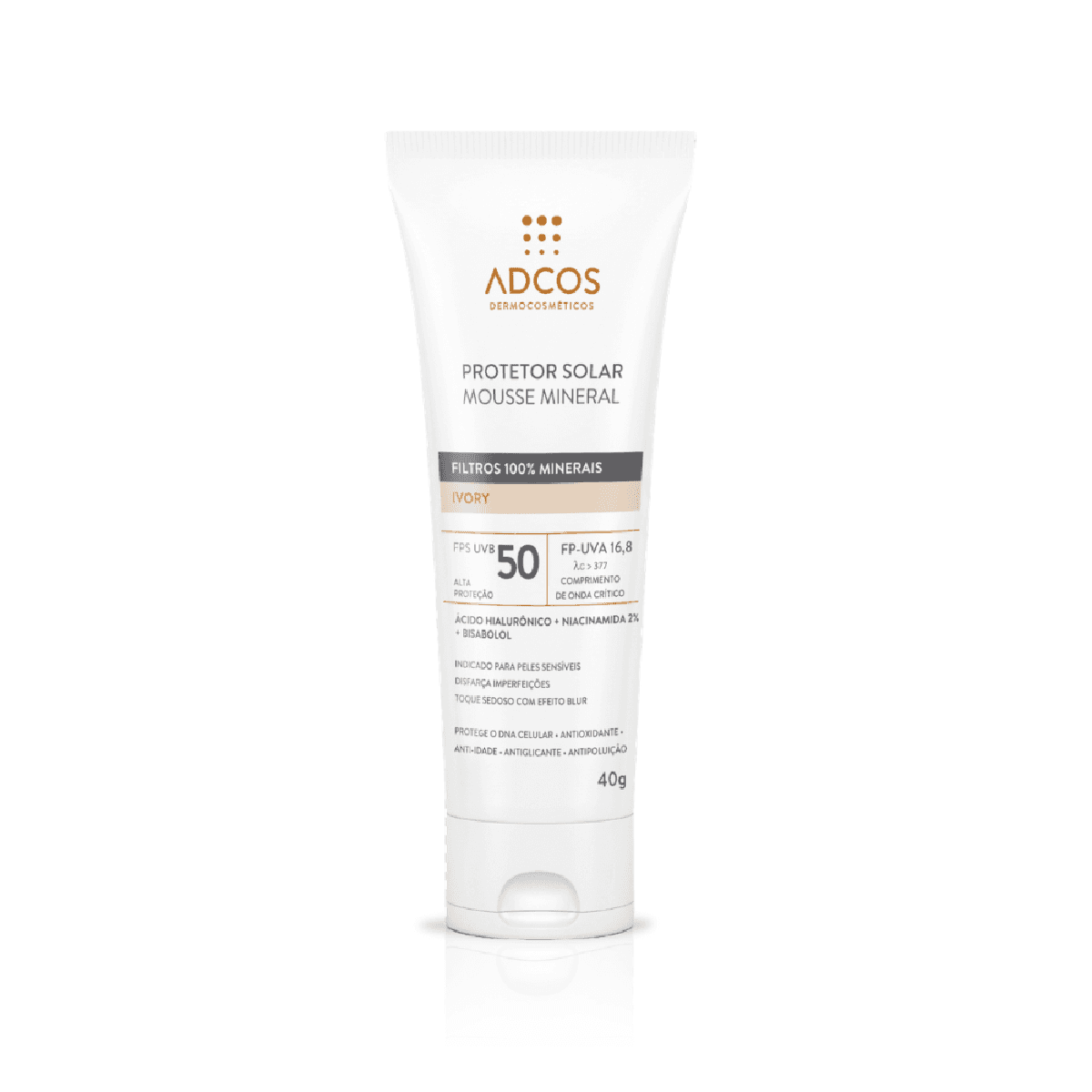 Protetor Solar Mousse Tonalizante FPS 50 - Mineral - Ivory - 40g - Imagem 1