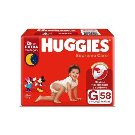 Fralda Huggies Supreme Care G 58 Unidades - Imagem 1
