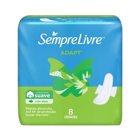 Absorvente Cobertura Suave com Abas Sempre Livre 8 Unidades - Imagem 1