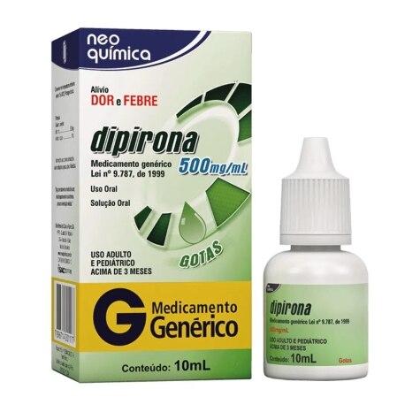 Dipirona Monoidratada 500mg Solução Gotas 10ml Neo Química Genérico - Imagem 2