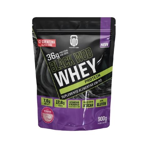 Whey Protein Black Wod Com Creatina Sabor Morango 900g - Imagem 1