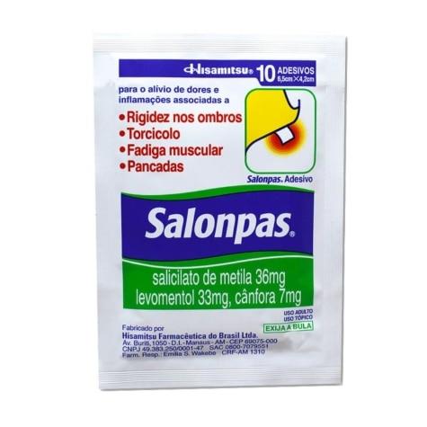 Salonpas Adesivo Pequeno 10 Unidades - Imagem 1