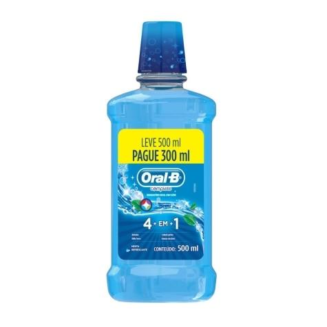 Enxaguante Bucal Oral-B Complete Menta Fresca Sem Álcool 500ml - Imagem 1