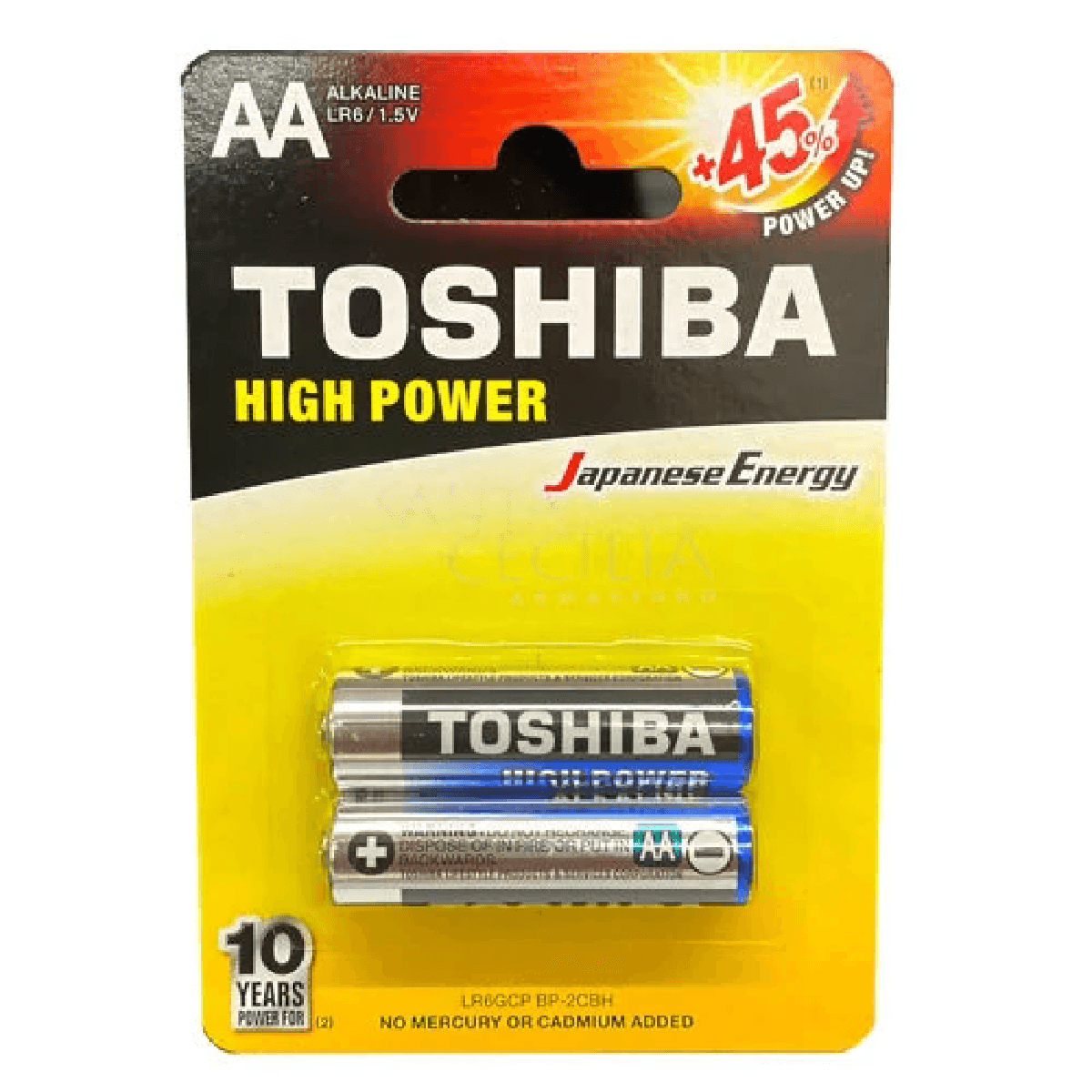 Pilha Alcalina AA - Toshiba - LR6 - 2 unid. - Imagem 1