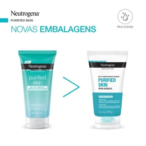 Gel de Limpeza Neutrogena Purified Skin Facial 150g - Imagem 3