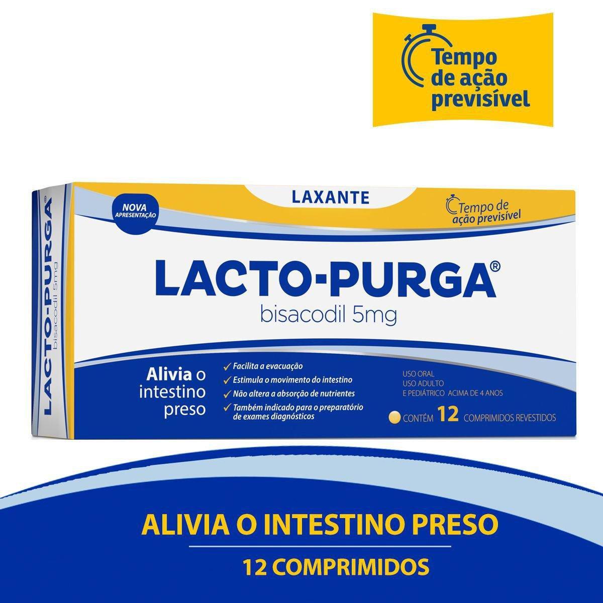 Lacto-Purga 5mg 12 Comprimidos Revestidos - Imagem 2