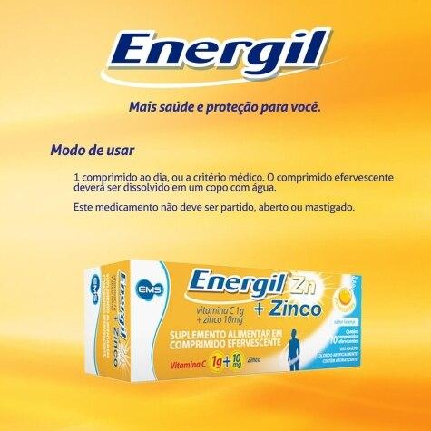 Energil Zinco 1g + 10mg 10 Comprimidos Efervescentes - Imagem 3