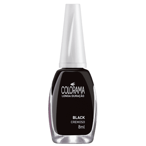 Esmalte Cremoso Colorama Preto Black 8ml - Imagem 1