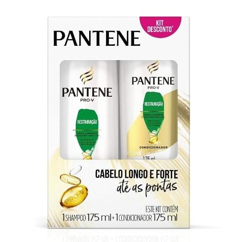 Kit Pantene Restauração Cabelo Quebradiço Shampoo 175ml + Condicionador 175ml - Imagem 1