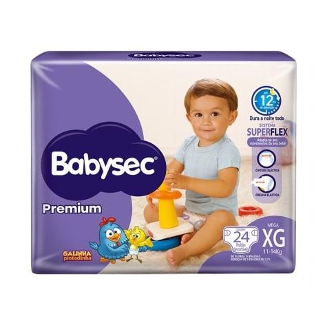 Fralda Babysec Galinha Pintadinha Premium XG 24 Unidades - Imagem 1