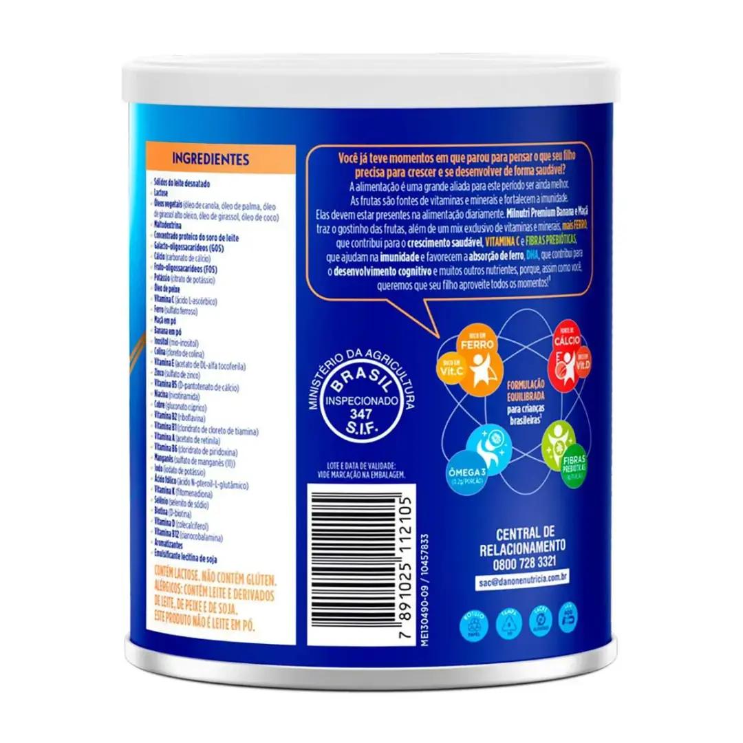 Composto Lácteo Milnutri Sabor Banana e Maçã 760g - Imagem 2