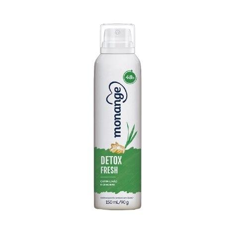 Desodorante Aerossol Monange Detox Fresh 72h 150ml - Imagem 1