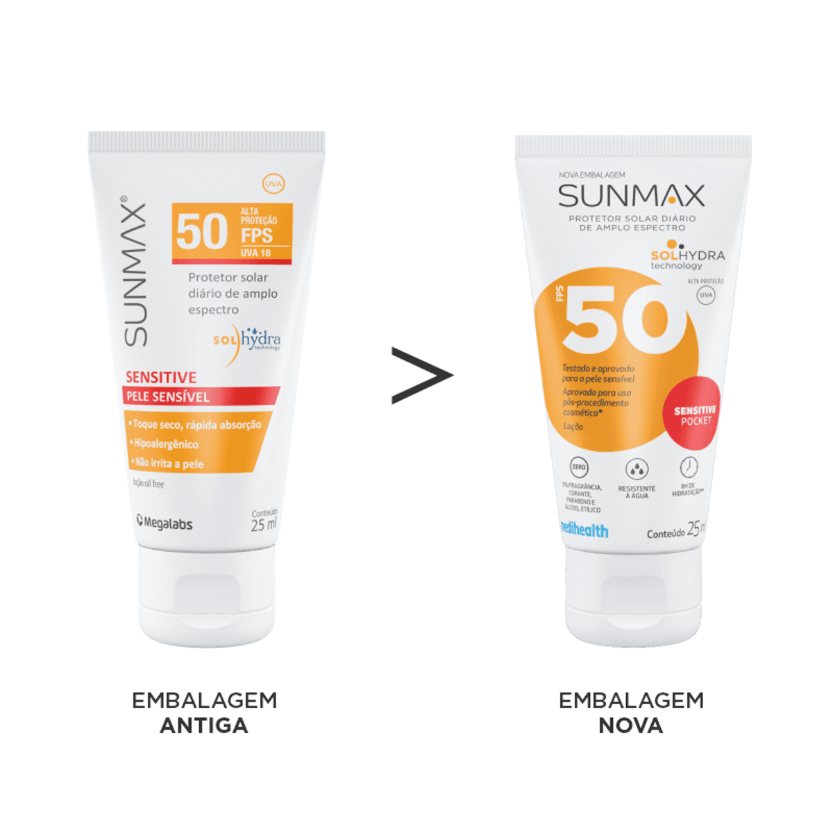 Protetor Solar Facial Sunmax Sensitive FPS50 Pele Sensível 25ml - Imagem 2