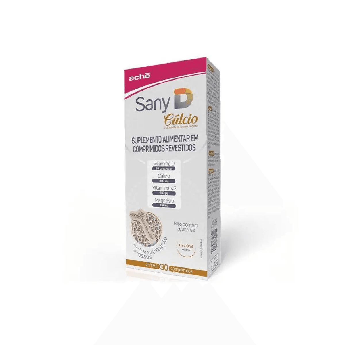 Vitamina D 2.000UI + Cálcio 300mg Sany D 30 Comprimidos - Imagem 1