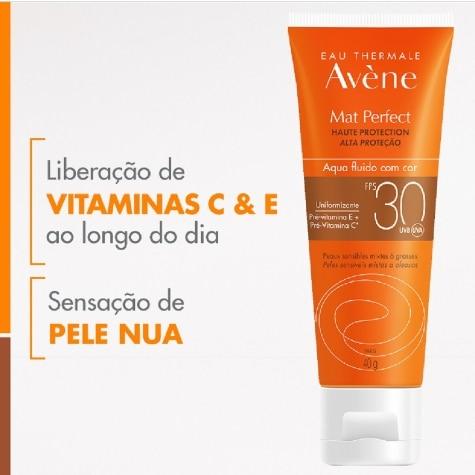 Protetor Solar Facial Avène Mat Perfect FPS30 Com Cor 40g - Imagem 3