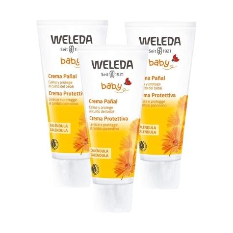 Kit 3 Unidades Creme Preventivo de Assaduras Weleda Baby Calêndula 75ml - Imagem 1