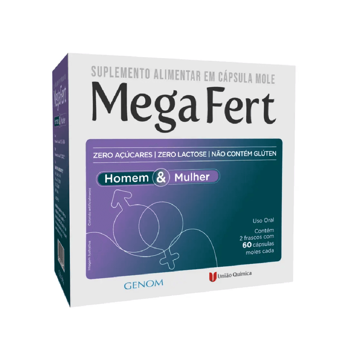 Suplemento Alimentar Mega Fert Homem e Mulher 120 Cápsulas - Imagem 1