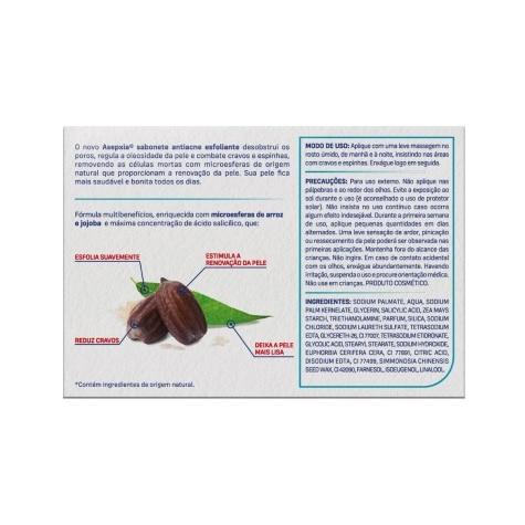 Sabonete em Barra Asepxia Esfoliante Ação Anticravos 80g - Imagem 3