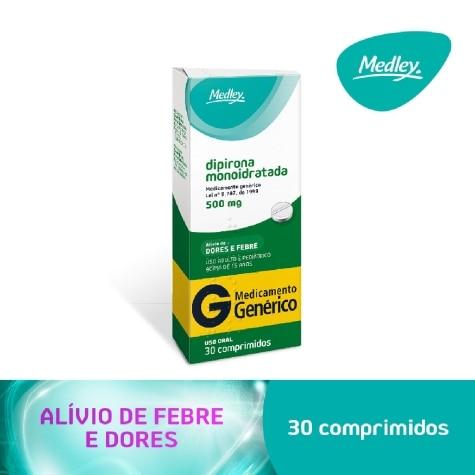 Dipirona Monoidratada 500mg 30 Comprimidos Medley Genérico - Imagem 2
