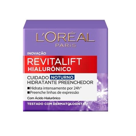 Creme Hidratante Facial Anti-idade L'oréal Paris Revitalift Hialurônico Noturno 49g - Imagem 1