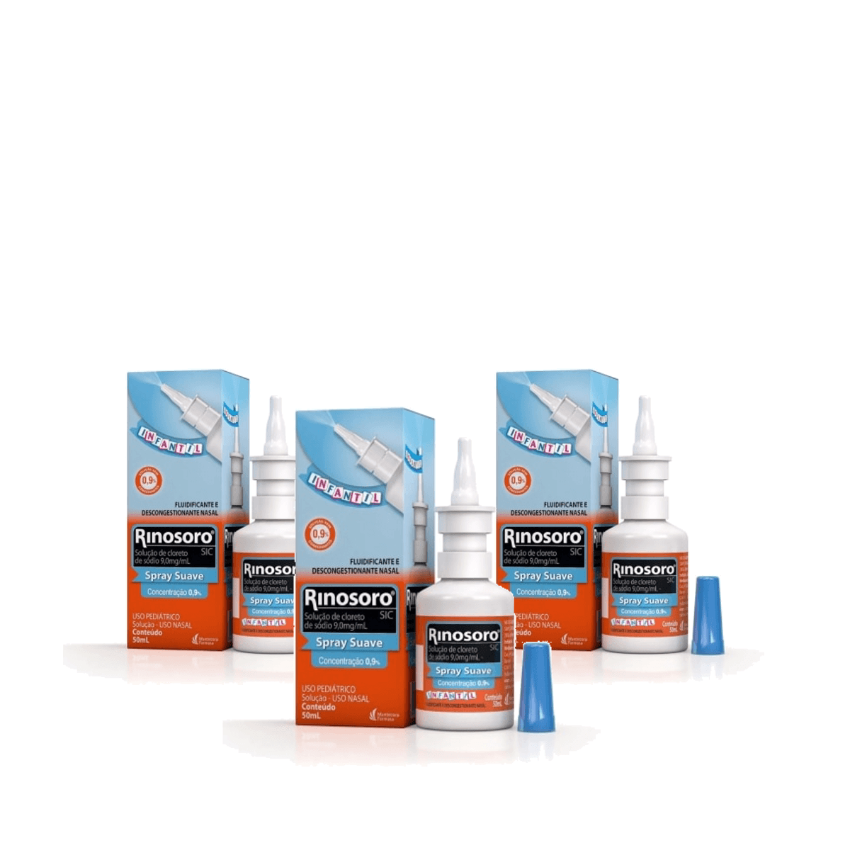 3 Unidades Rinosoro Sic 0,9% Infantil Solucao Nasal 50ml - Imagem 1