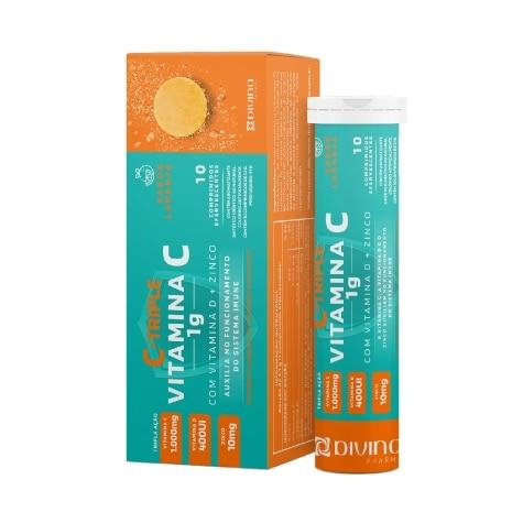 C-Triple 1g 10 Comprimidos Efervescentes - Imagem 1