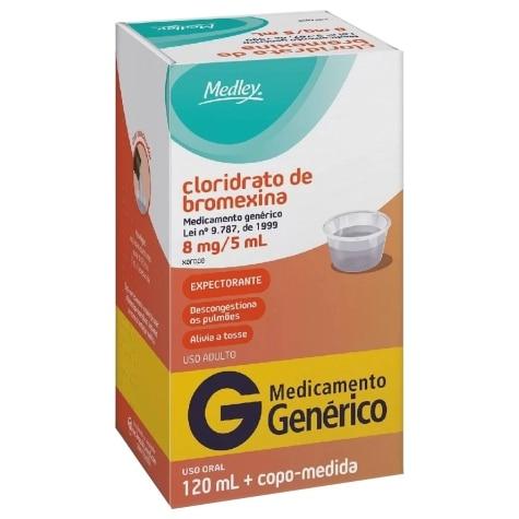 Cloridrato de Bromexina Xarope Adulto 8mg 120ml Medley Genérico - Imagem 1