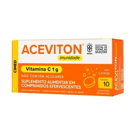 Aceviton 1g Sabor Laranja 10 Comprimidos Efervescentes - Imagem 1