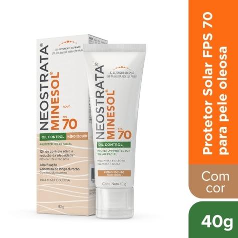 Protetor Solar Facial Neostrata Minesol Oil Control FPS70 Pele Mista a Oleosa Cor Médio Escuro 40g - Imagem 2