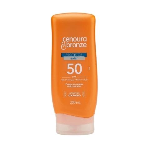 Protetor Solar Facial e Corporal Cenoura & Bronze FPS50 200ml - Imagem 1