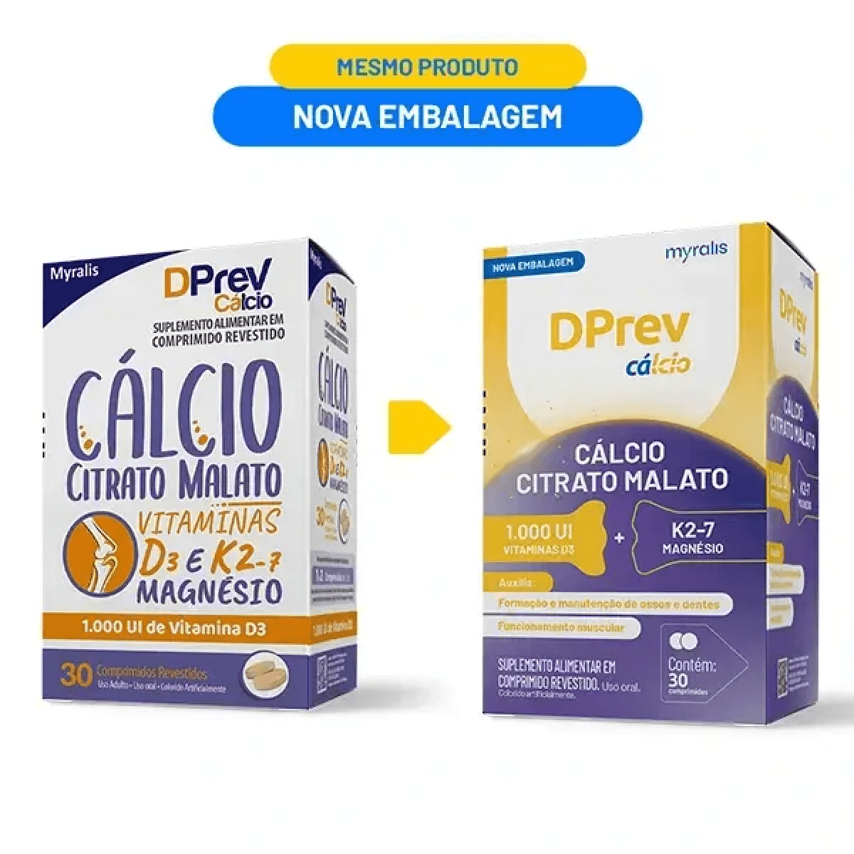 DPrev Cálcio 1.000UI 30 Comprimidos Revestidos - Imagem 2
