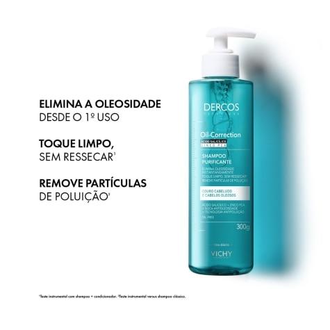 Shampoo Vichy Dercos Oil-Correction Cabelo 300g - Imagem 3