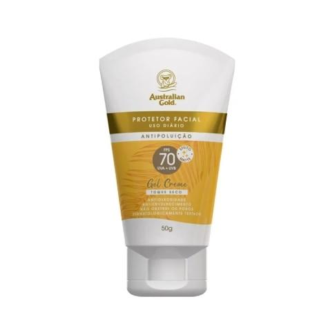 Protetor Solar Facial Australian Gold FPS70 Antipoluição Gel Creme Incolor 50g - Imagem 3