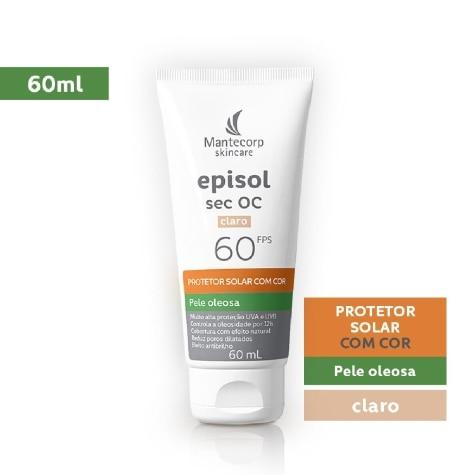 Protetor Solar Facial Episol Sec OC FPS60 Pele Oleosa Cor Claro 60ml - Imagem 2