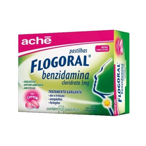 Flogoral Cereja 3mg 12 Pastilhas - Imagem 1