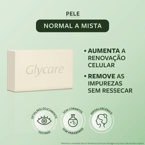 Sabonete em Barra Glycare Pele Normal a Mista Facial 90g - Imagem 3