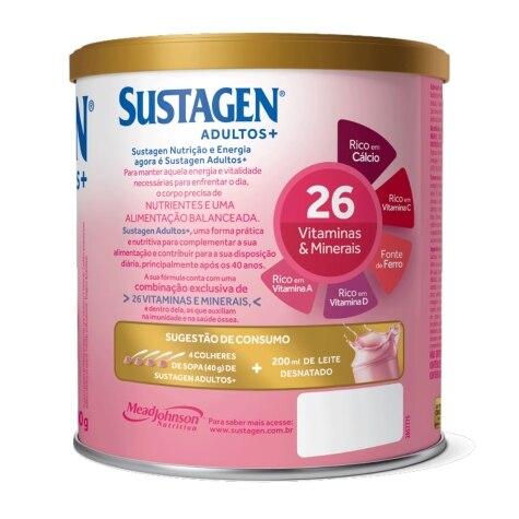 Complemento Alimentar Sustagen Adultos+ Sabor Morango 400g - Imagem 3