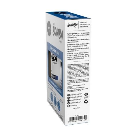 Kit Salon Line SOS Bomba Original Cabelo Quebradiço Shampoo 200ml + Condicionador 200ml - Imagem 5