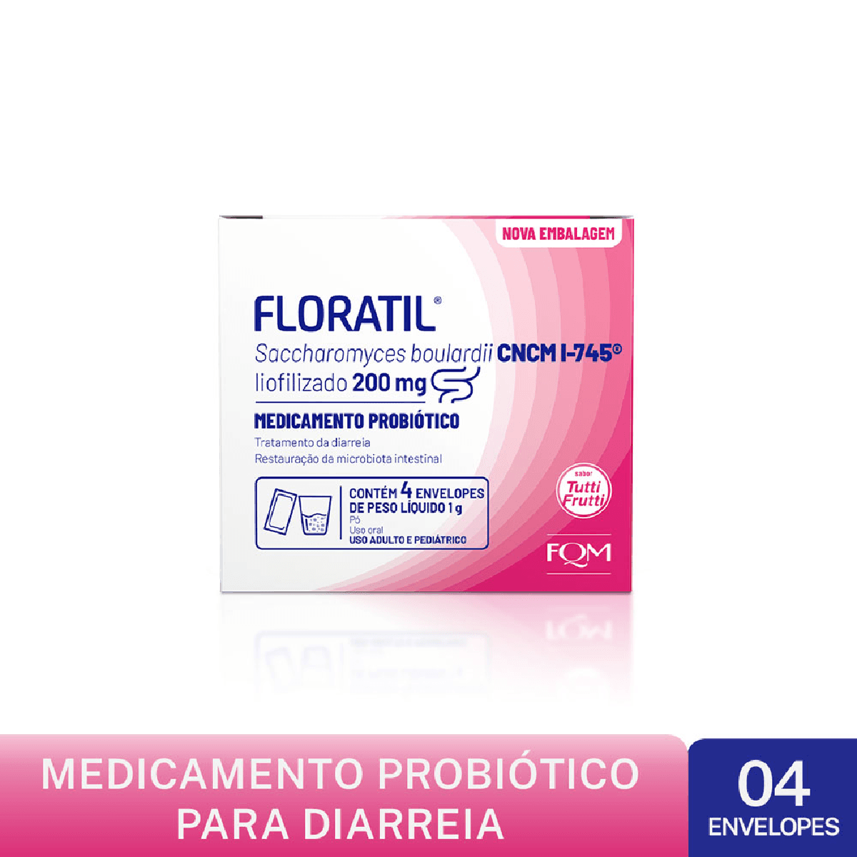Floratil 200mg 4 Envelopes 1g - Imagem 1
