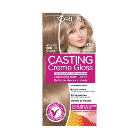 Tintura Casting Creme Gloss L’Oréal Paris Sem Amônia 810 Louro Champagne 145ml - Imagem 1