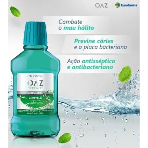 Enxaguante Bucal OAZ Fresh Hortelã Sem Álcool 250ml - Imagem 2